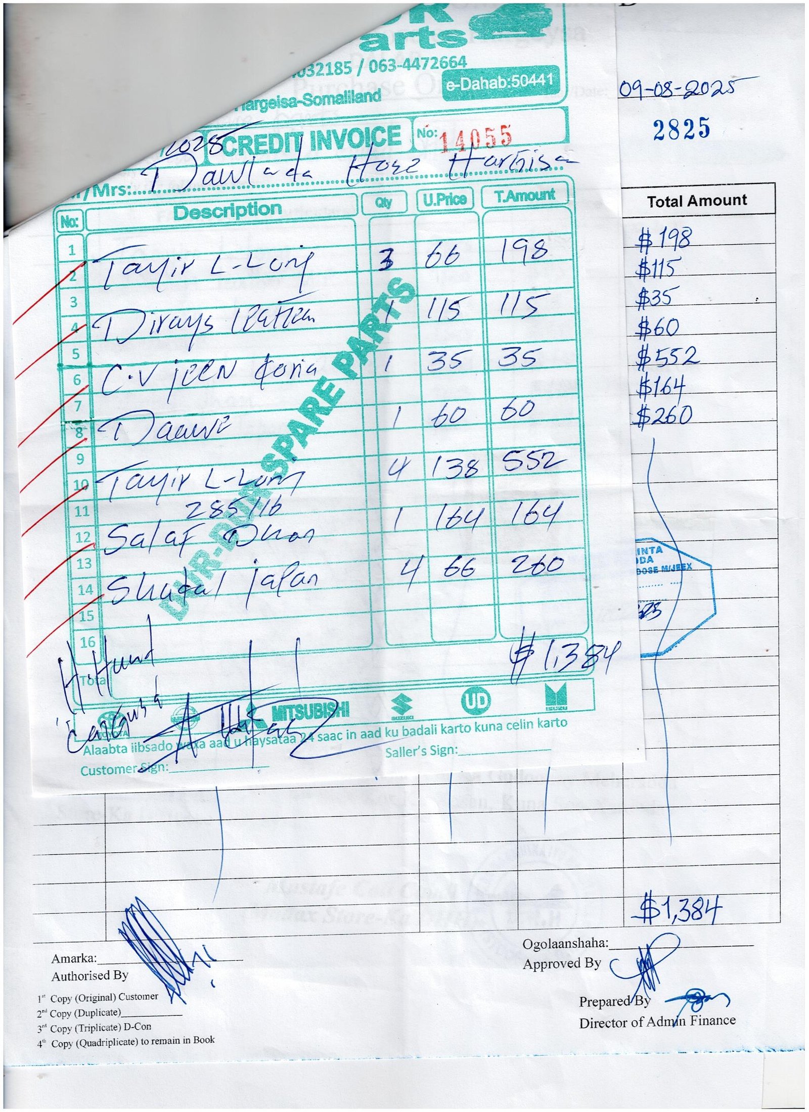 Bill Note Explanation Example Bill Details