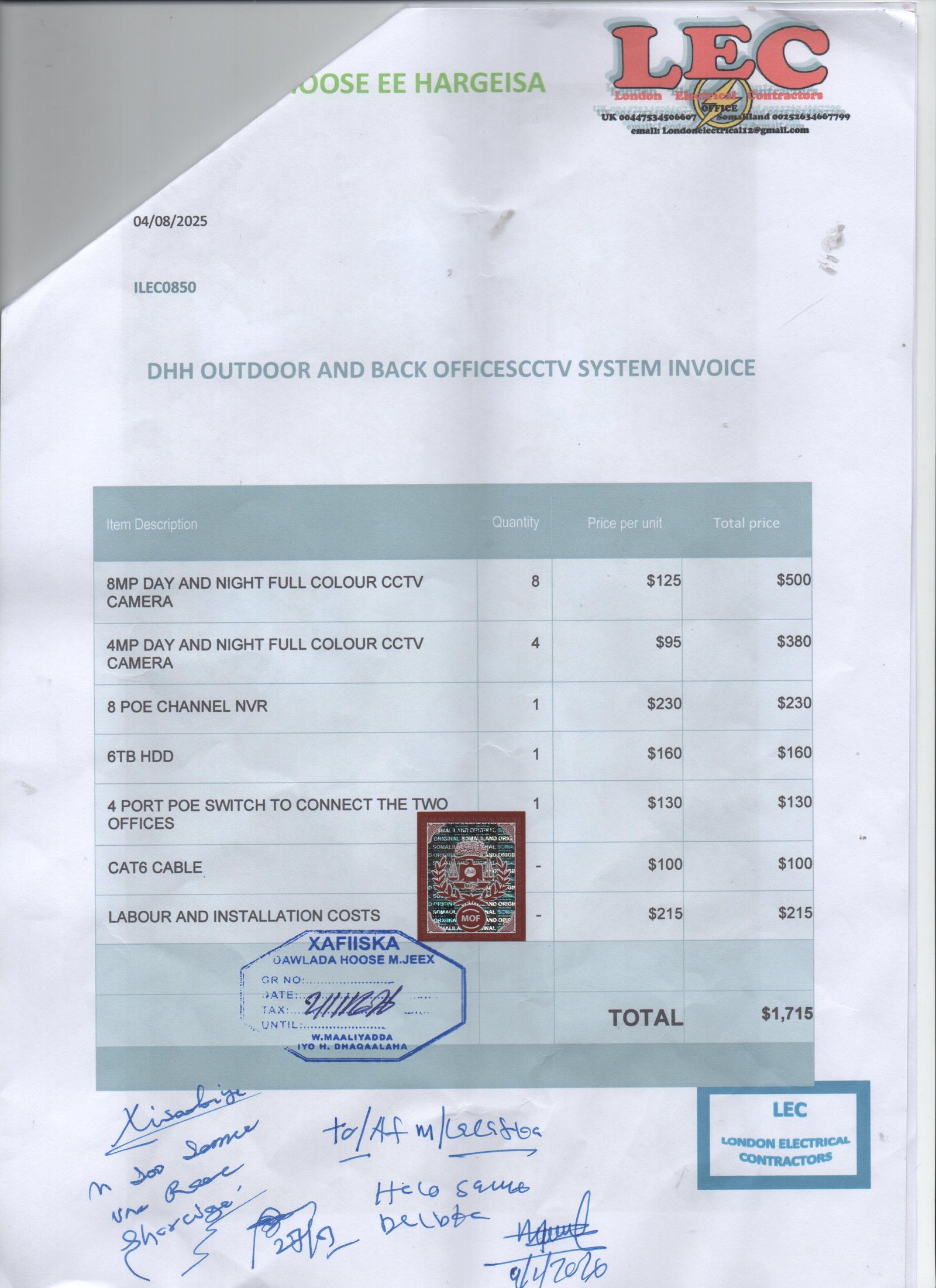 Bill Details