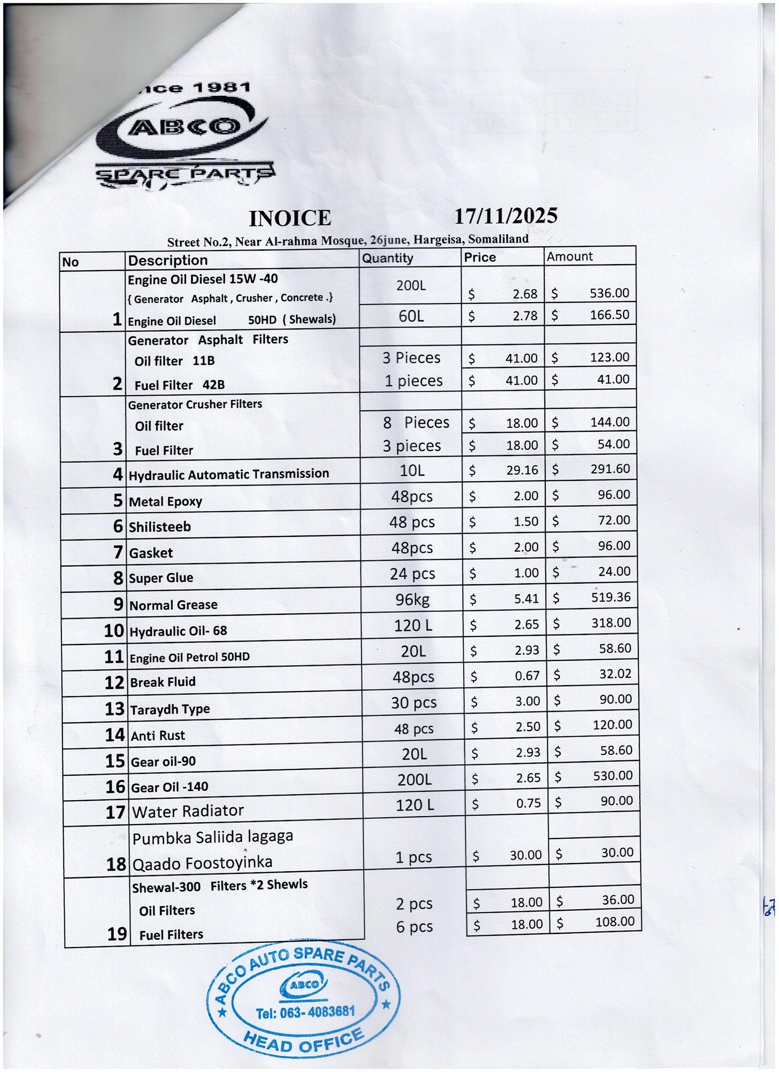 Bill Details